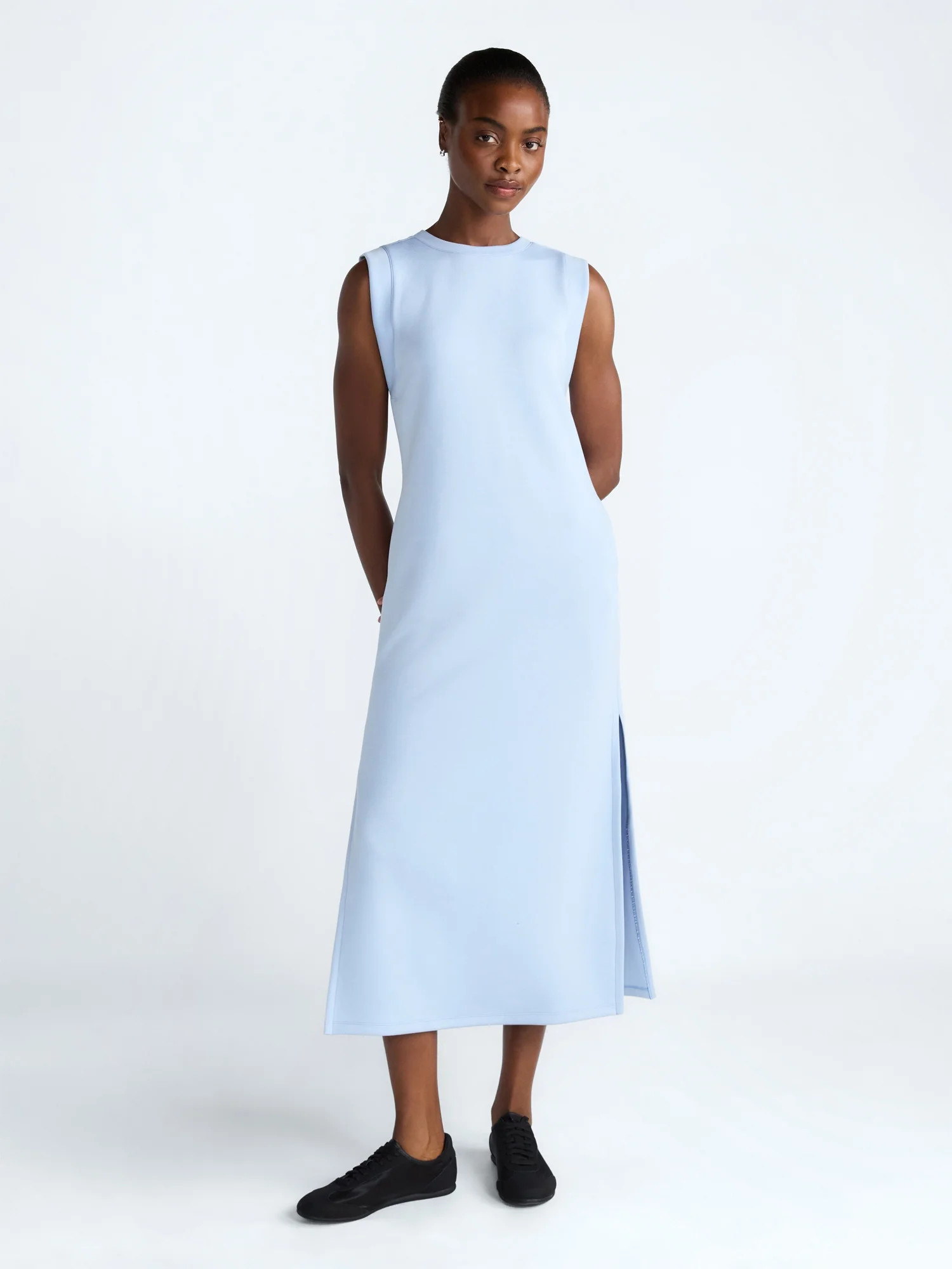 Scoop Women's and Women's Plus Ultimate Scubaknit Sleeveless Maxi Dress, Sizes XS-4X | Walmart (US)