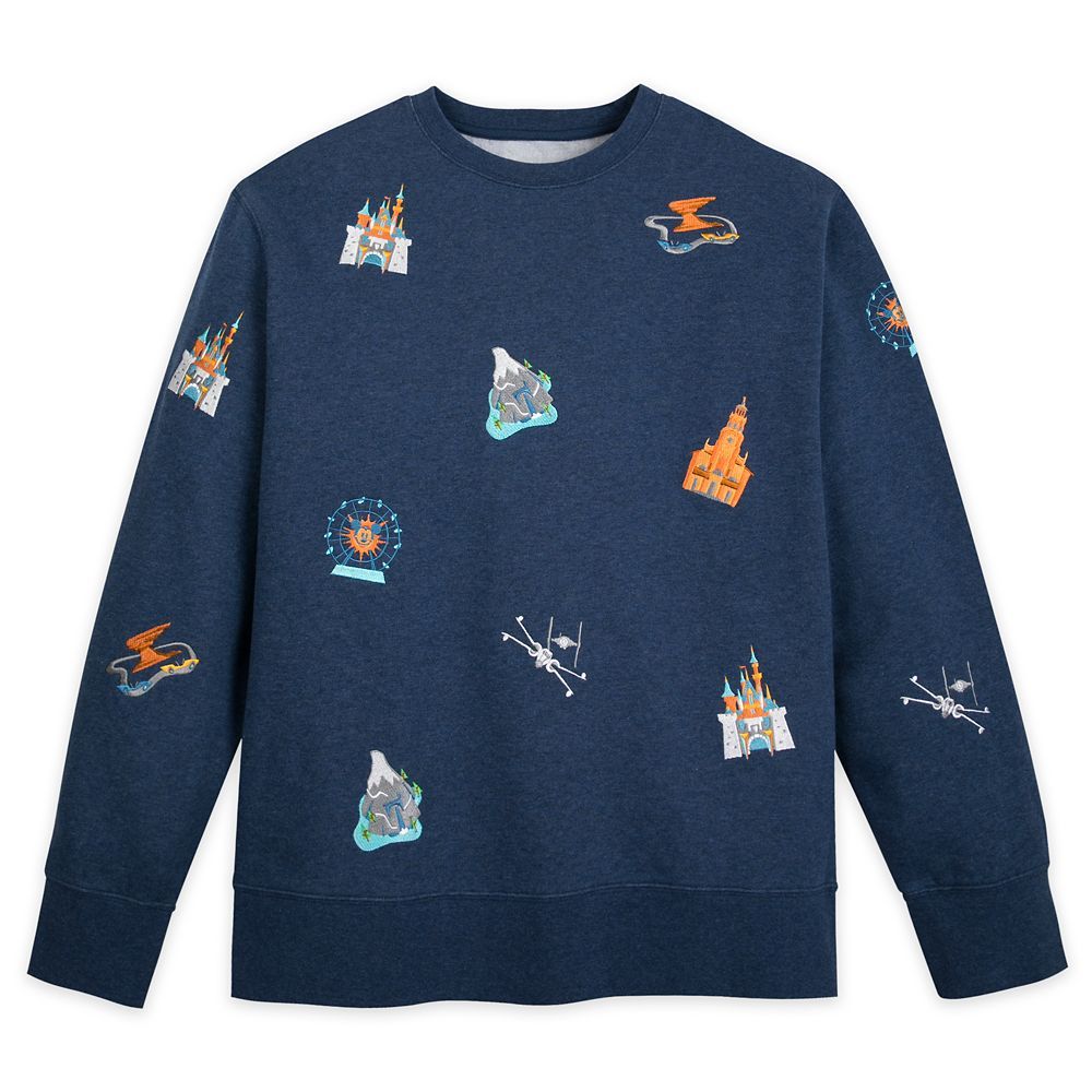 Disneyland Embroidered Icons Sweatshirt for Men | Disney Store