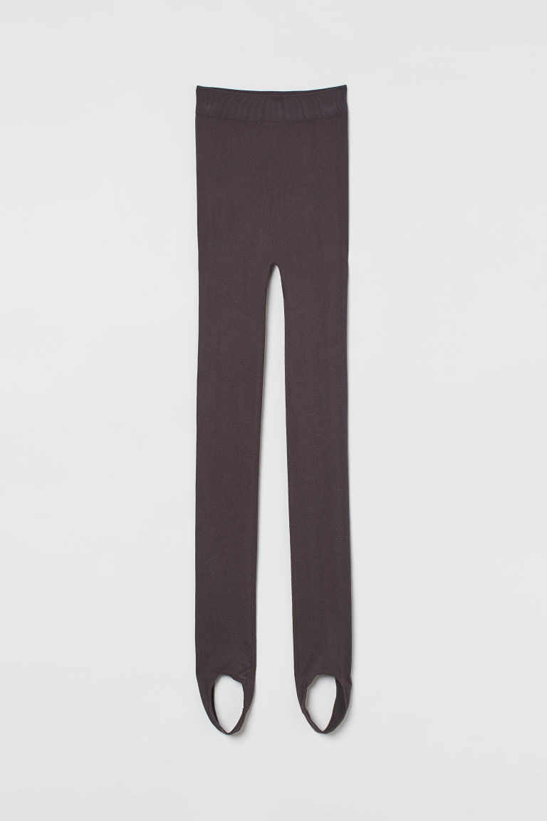 H & M - Seamless Stirrup Leggings - Gray | H&M (US + CA)