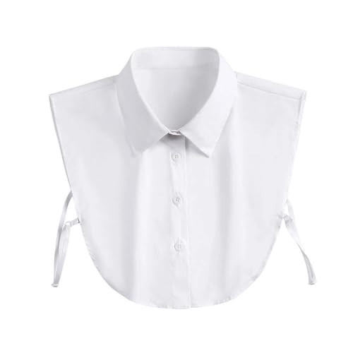 Yilia Fake Collar for Women Detachable Dickey Collar Blouse Half Shirts Front Faux Collar Accessory for Women Girls (White Square Neck) | Amazon (US)
