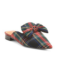 Plaid Picadeli Bow Mules | TJ Maxx