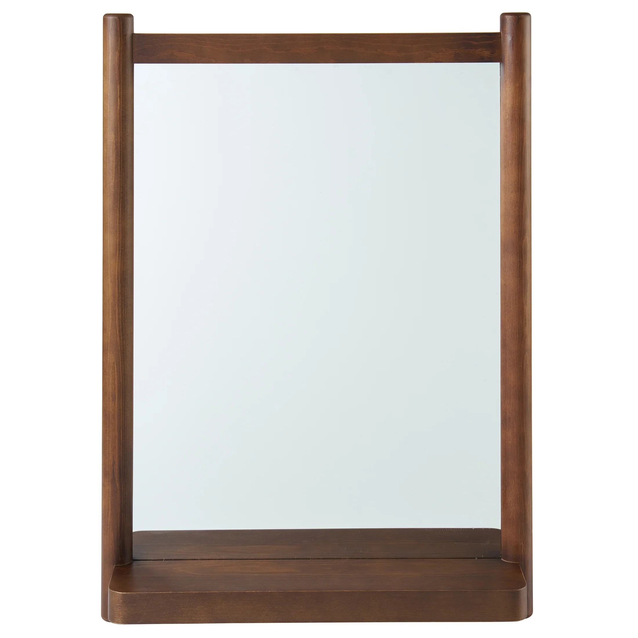 Better Homes & Gardens Craftsman Solid Wood Wall Mirror, 21.5 x 30 Inch, Walnut Finish | Walmart (US)