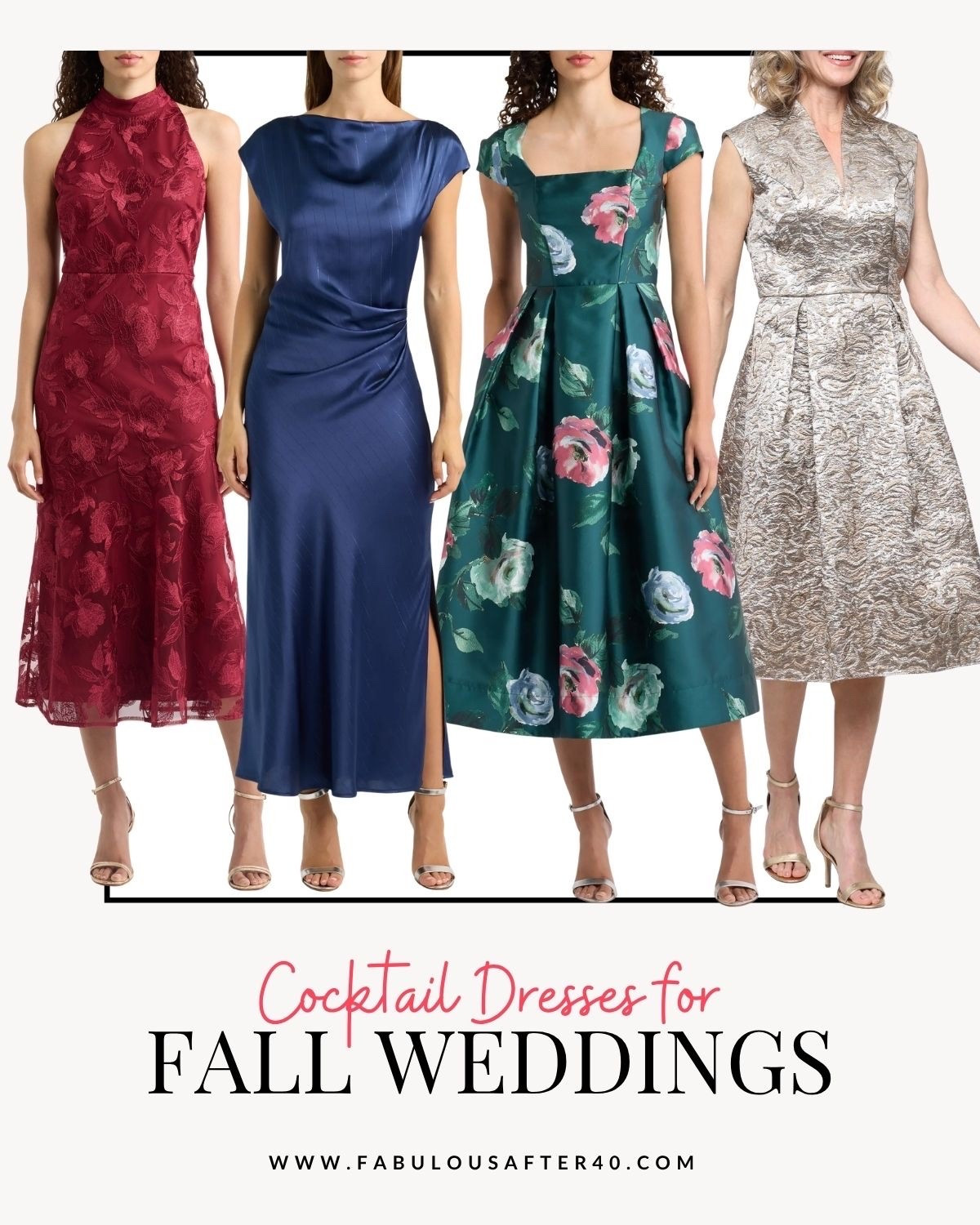 Fall wedding season is calling 🍂🥂 And if you’re wondering what to wear, a cocktail dress is always a good idea.

I love a dress that feels polished and feminine without being too formal — especially for those beautiful autumn weddings where you want to look dressed up but still feel like yourself.

Think rich colours, elegant silhouettes, beautiful textures and just the right amount of sparkle. ✨ Add a great pair of heels, a little clutch and you’re wedding-guest ready!

#LTKOver40 #LTKSeasonal #LTKWedding