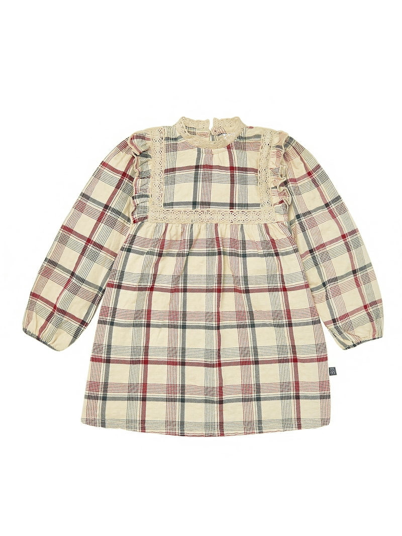 Modern Moments by Gerber Toddler Girl Ruffled Dress with Crochet Lace Detail, Sizes 12M-5T | Walmart (US)