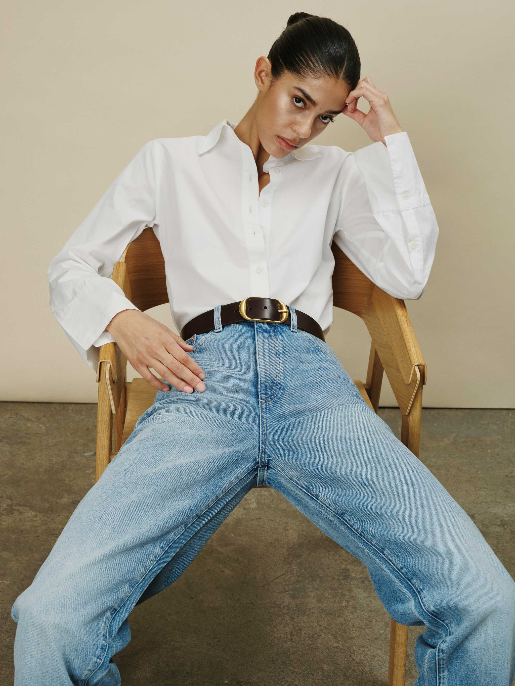 Lisette Shirt | White Poplin | DL 1961 Women