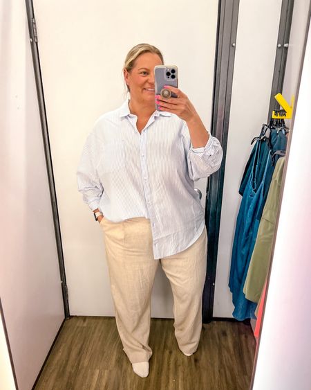 Linen pants and lightweight button up shirt. 

Pants are XXL and fit loose. Top is a 2X and fits TTS as oversized fit. 

Plus size summer outfit 
Plus size linen pants 
Vacation outfit 
Beach vacation outfit 
Plus size summer 
Casual summer outfit 

#LTKOver40 #LTKPlusSize #LTKStyleTip