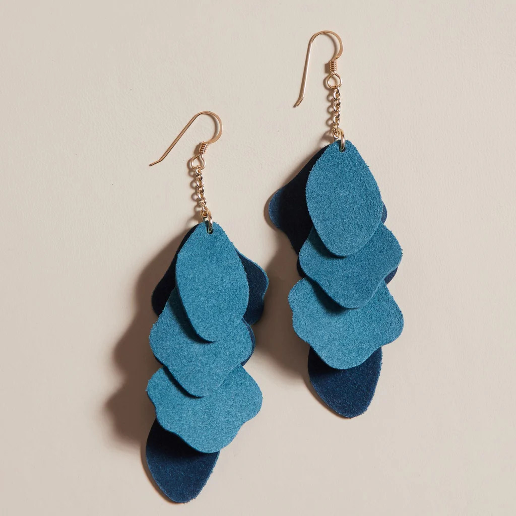 Peacock Suede Florence | Nickel and Suede