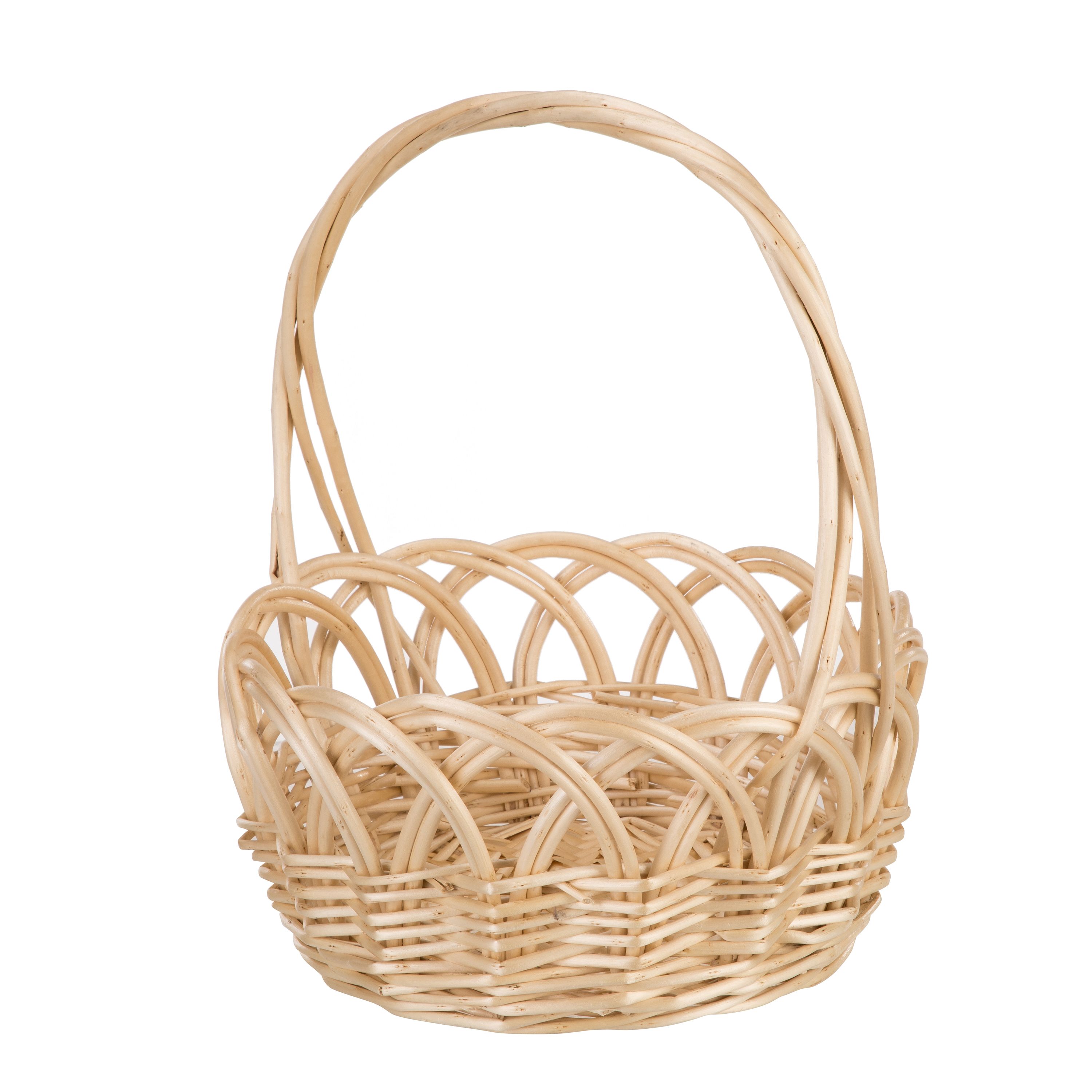 Way to Celebrate Medium Natural Colored Weaved Willow Easter Basket - Walmart.com | Walmart (US)