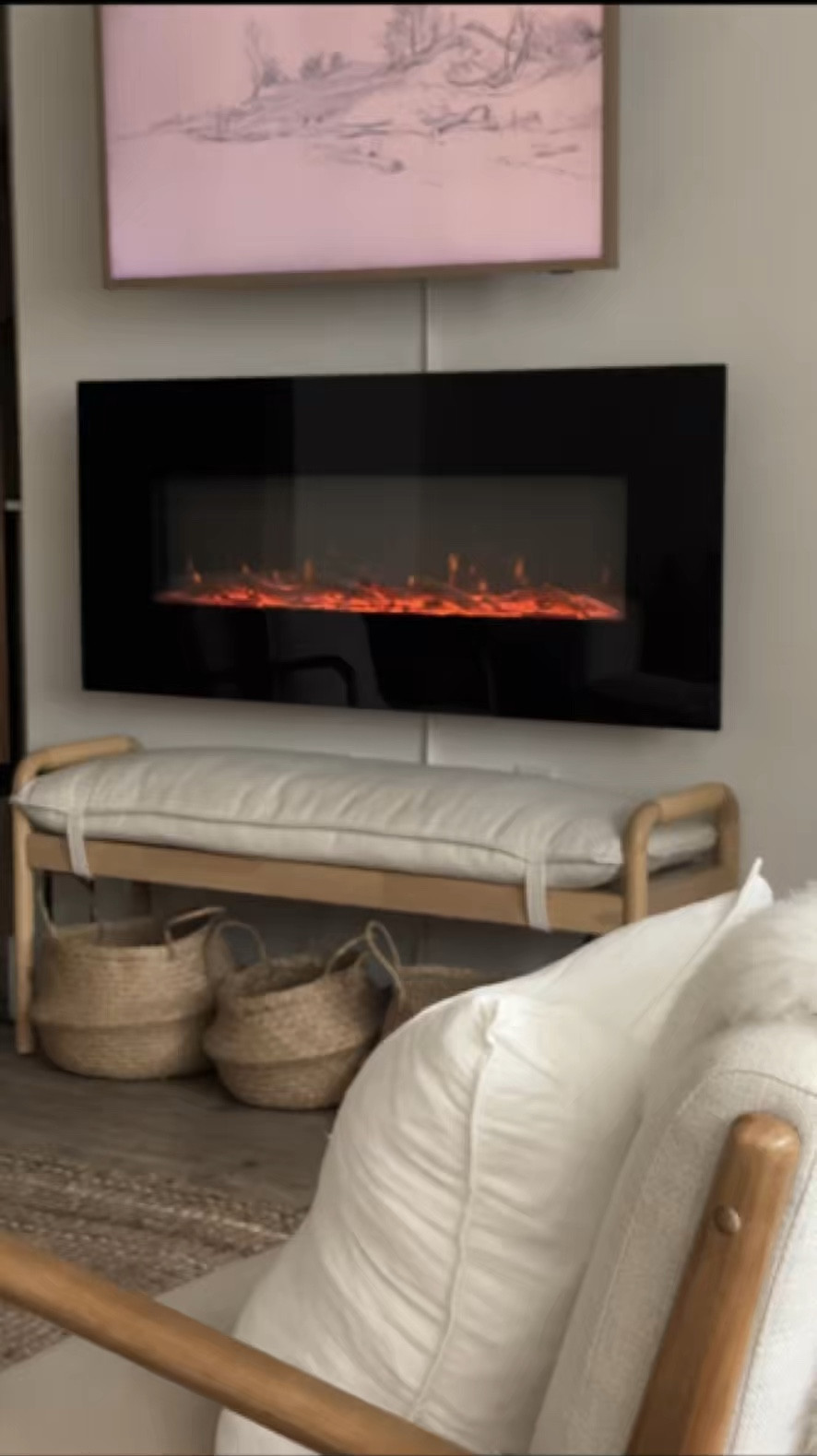 Part 2 of what I bought vs. how I styled it. Apartment living can be challenging especially when you are limited on space, natural lighting and the freedom to gut the whole thing so I thought I’d share another renter friendly decor idea. I love how cozy and inviting the fireplace makes my place feel. ✨

#LTKStyleTip #LTKFindsUnder100 #LTKHome