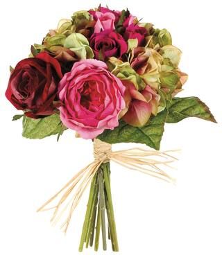 Dark Rose Green Rose Hydrangea Bouquet walmart decor finds walmart dining room deals wall panels | Michaels Stores