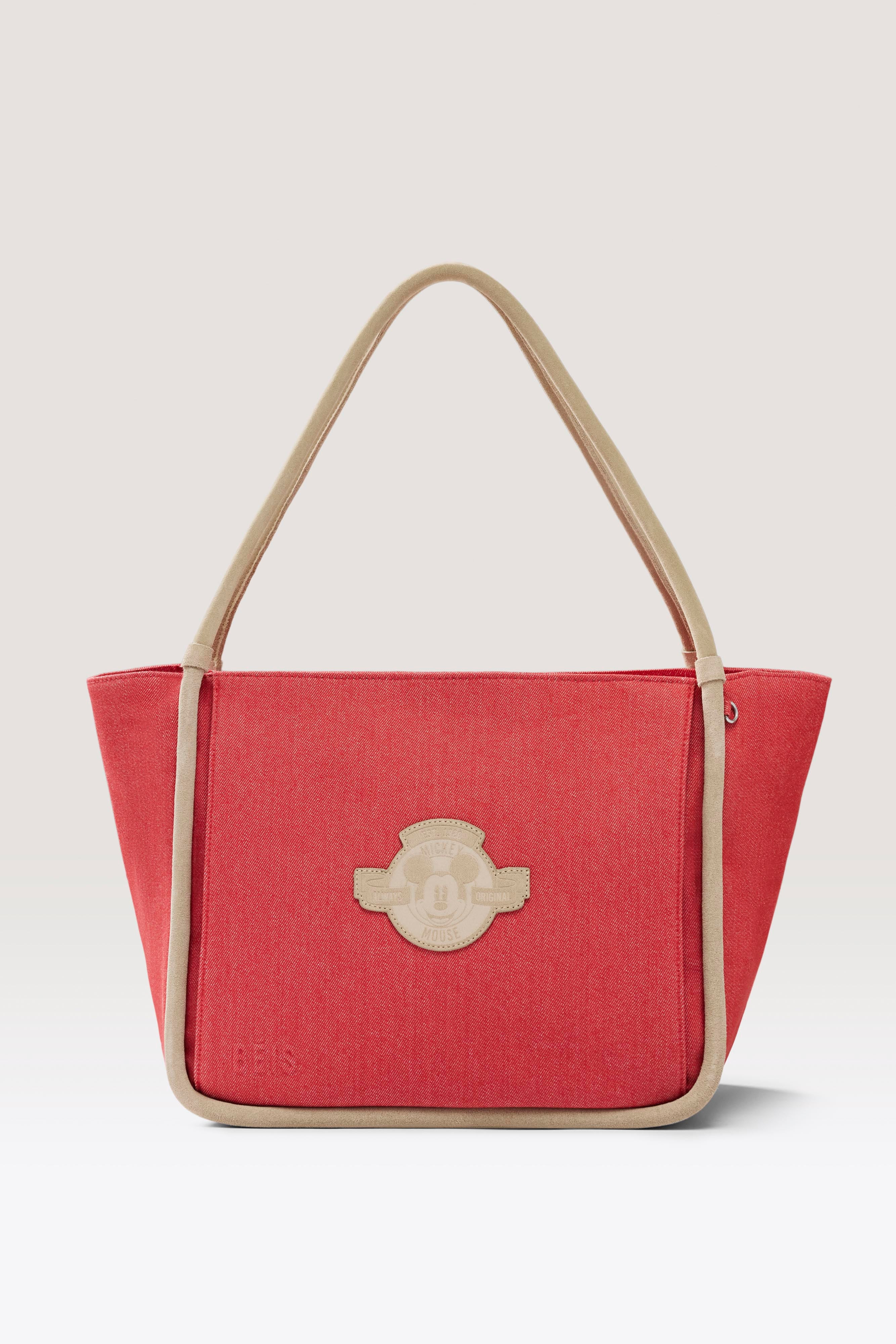 B\u00c9IS \u2018The Disney Tote Bag' in Red Jeans - Red Travel Disney Tote Bag | BEIS