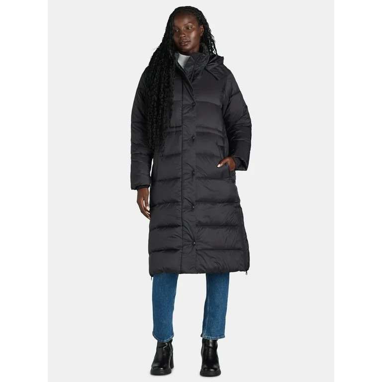 Ozark Trail Women's and Women's Plus Long Hooded Responsible Down Filled Parka, Sizes XS-3X | Walmart (US)