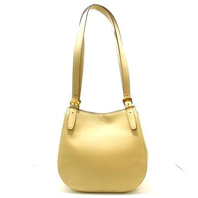 Auth CELINE - Cream Leather Tote Bag | eBay US