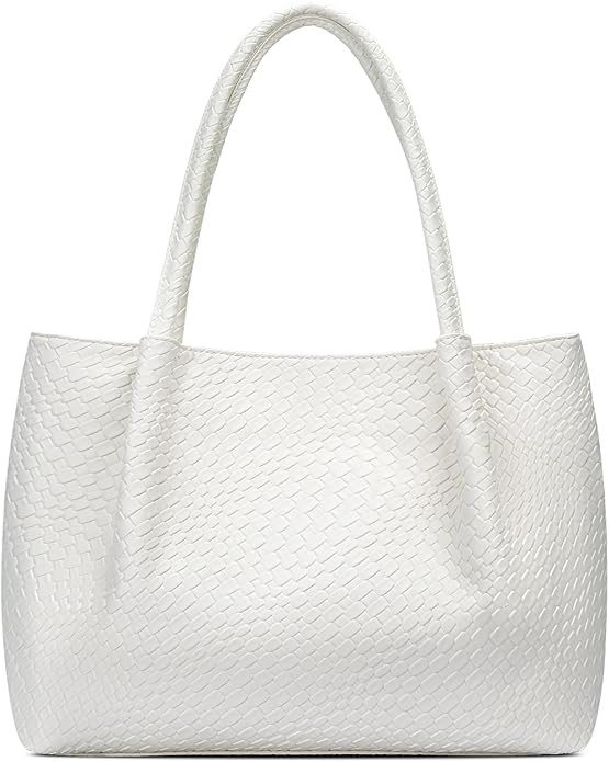 KKXIU Tote Bag for Women Vegan Leather Shoulder Purse Large Capacity Travel Bag | Amazon (US)