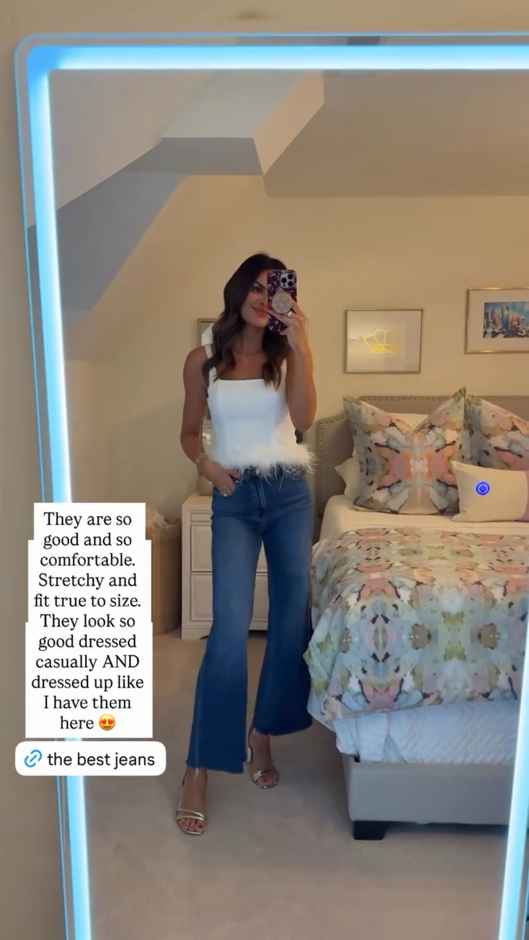 These jeans are so good and so comfortable. Stretchy and fit true to size. They look so good dressed casually AND dressed up like I have them here 😍 

Linking them from Evereve below! 

#LTKHoliday #LTKSeasonal