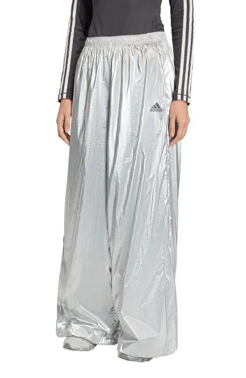 adidas Originals F50 Metallic Track Pants in Silver Metallic at Nordstrom, Size Medium | Nordstrom