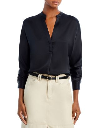 Silk Banded Collar Blouse | Bloomingdale's (AU)