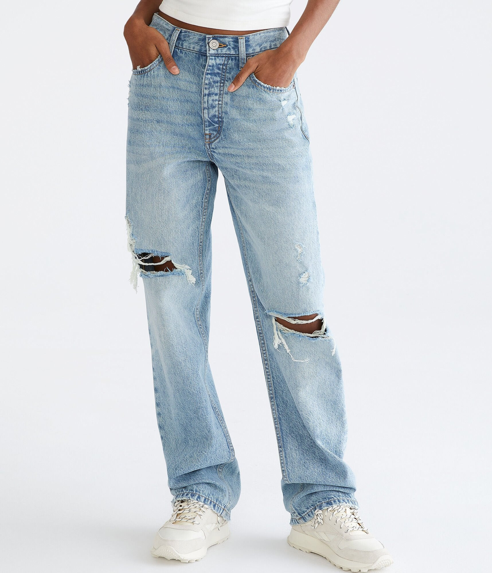 Aeropostale High-Rise Baggy Jean | Shop Simon