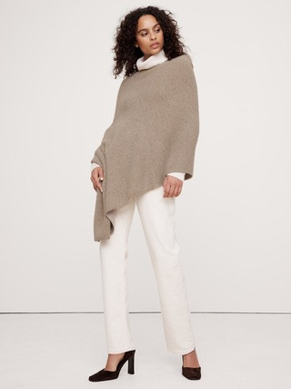 Signature Cashmere Sweater Poncho | Banana Republic (US)