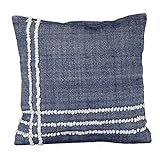 Foreside Home & Garden FIPL09799 Blue Hand Woven 18x18 Outdoor Decorative Throw Pillow with Pulled C | Amazon (US)