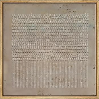 SIGNWIN Framed Canvas Print Wall Art Gunge Dark Pastel Geometric Pattern Abstract Shapes Illustra... | Amazon (US)