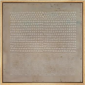 SIGNWIN Framed Canvas Print Wall Art Gunge Dark Pastel Geometric Pattern Abstract Shapes Illustra... | Amazon (US)