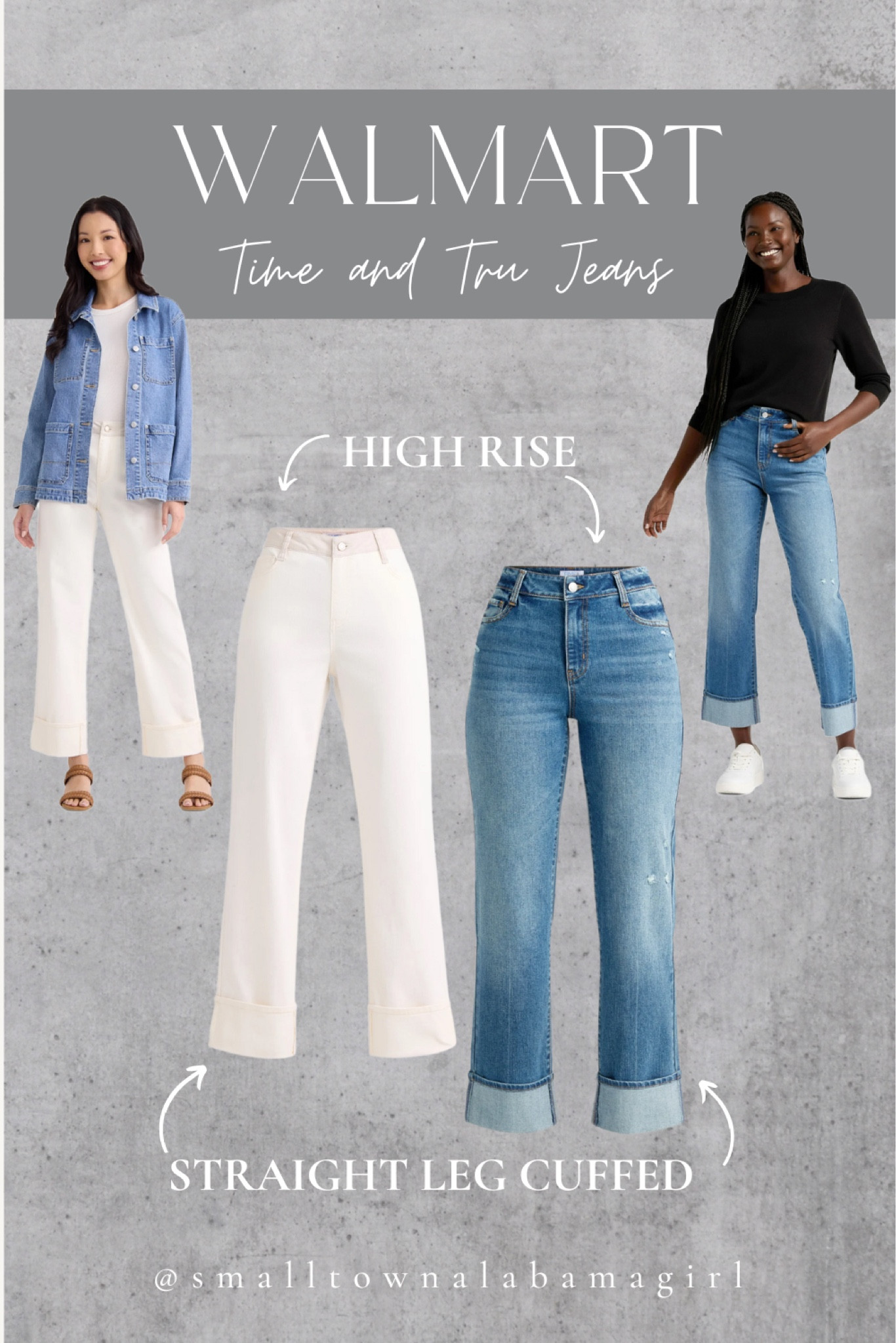 I love these Time and Tru cuffed jeans! You can dress them up or down. Available in sizes 2-20. 

#walmart #walmartfinds 

#LTKPlusSize #LTKStyleTip #LTKMidsize