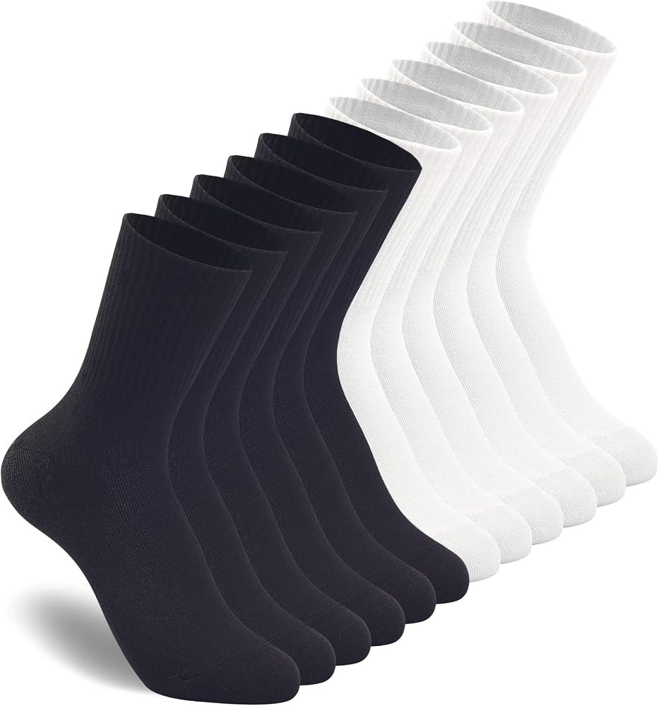 HAVE A TREE 3-6 Pack Womens Crew Lightweight Thin Casual Calf Socks Size 6-11 | Amazon (US)
