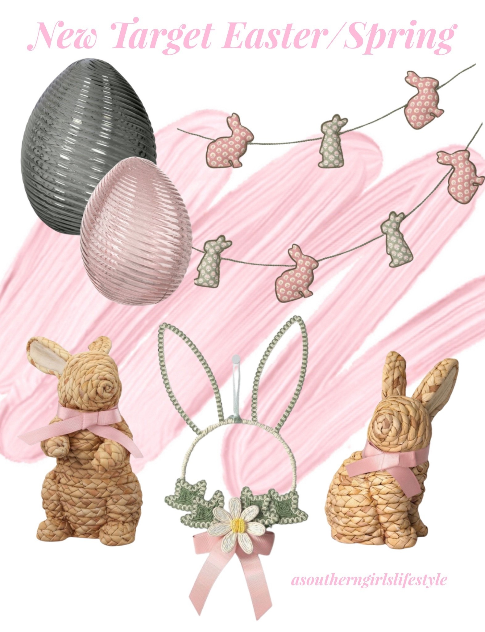 New Target Easter/Spring. I am normally a pastel gal, but I am loving these Pinks & Greens

Spun Glass Easter Egg in Green & Pink, Easter Fabric Printed Bunny Garland, Easter Woven Standing Bunny, Easter Bunny Wreath & Easter Woven Sitting Bunny

Easter Decorations. Easter Home. Spring Decorations. Spring Home Decor  


#LTKSeasonal #LTKHome
