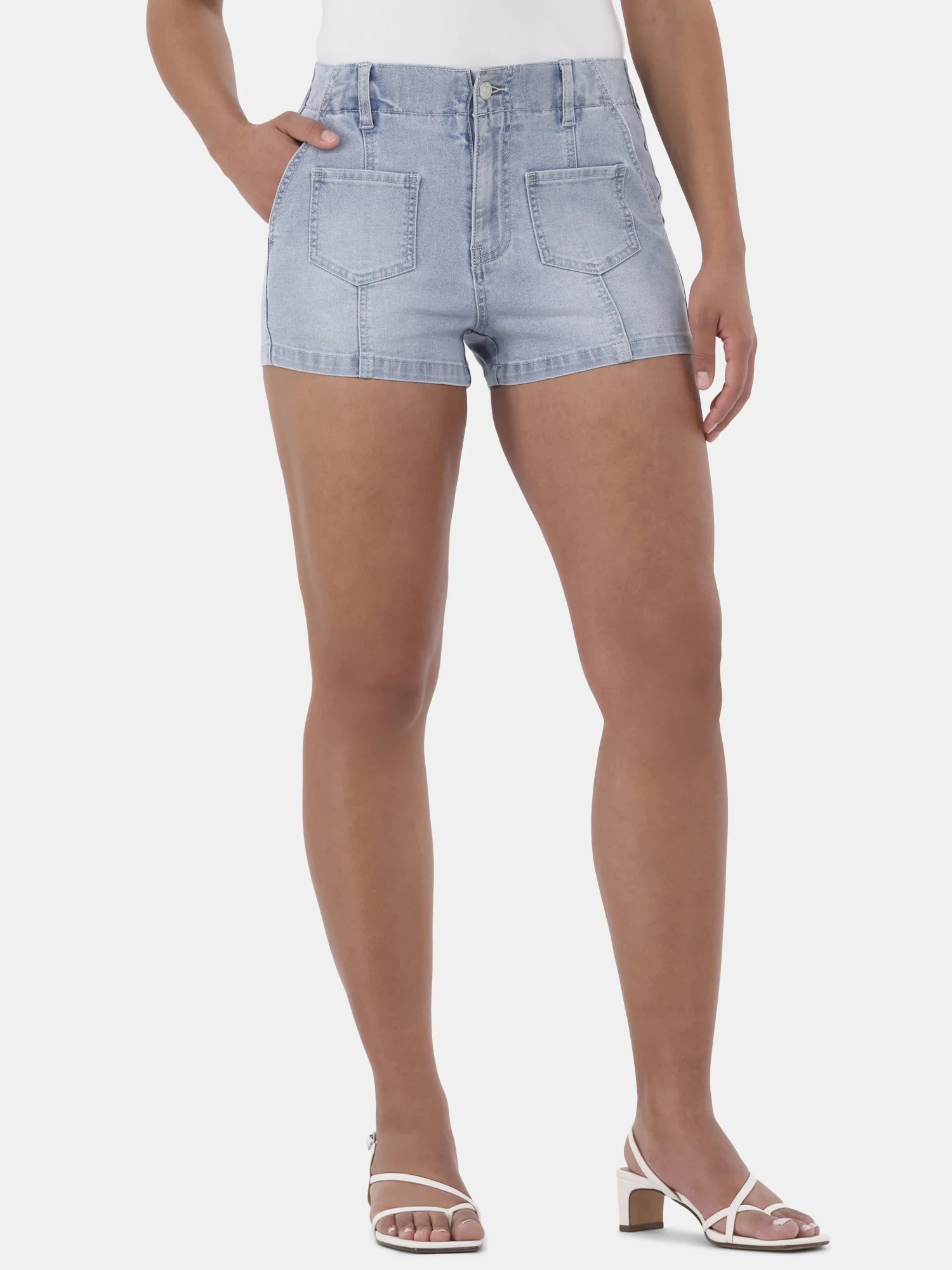 Madden NYC Women’s Denim Utility Shorts, 2.75” Inseam, Sizes XS-XXL | Walmart (US)