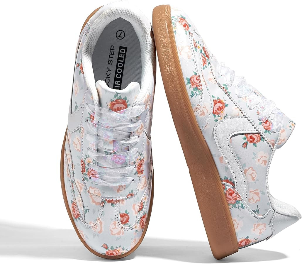 LUCKY STEP Women's Retro Fashion Sneakers Classic Casual Walking Shoes Non Slip Comfort Skate Sho... | Amazon (US)