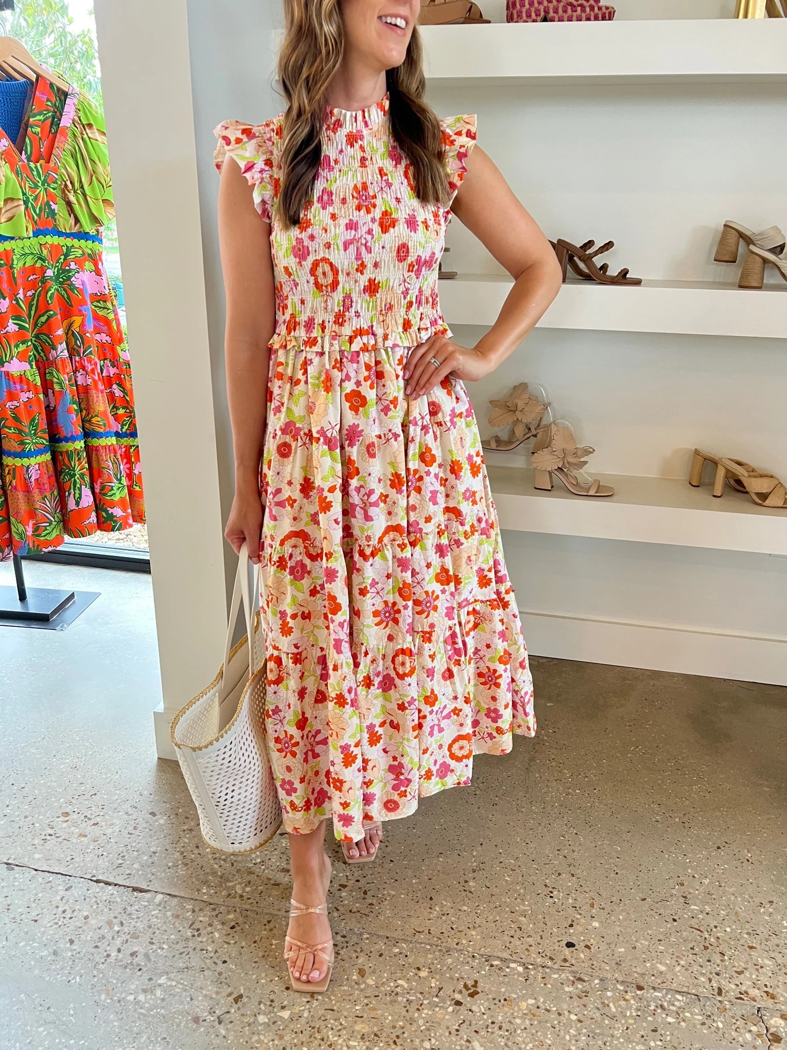Floral London Retro Smock Tier Dress | Amor lafayette