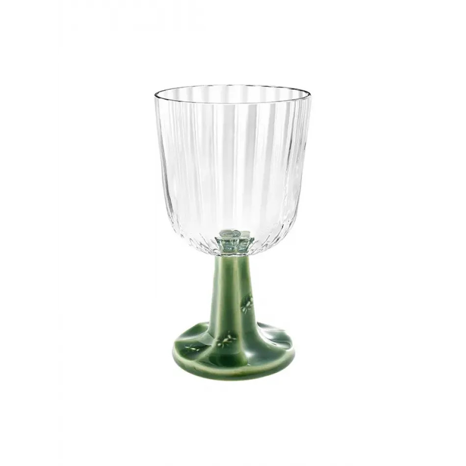 Bordallo Pinheiro Patio Green Goblet Stem | Gracious Style | Gracious Style, Inc.