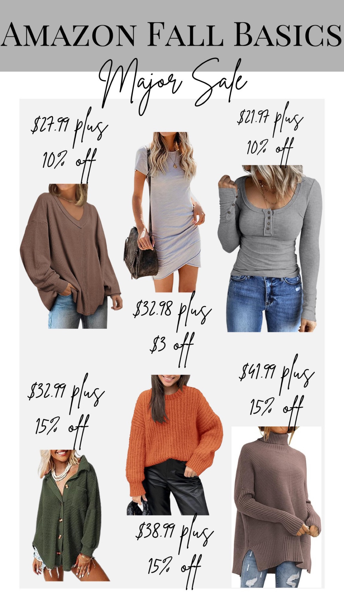 Fall into savings with these must-have Amazon finds! 🍁✨ From cozy sweaters to versatile denim, these women's fall basics are now on sale. Upgrade your autumn wardrobe without breaking the bank. Shop the season's best deals now! 🛍️🍂 #FallFashion #AmazonFinds #SaleHaul

#LTKfindsunder50 #LTKstyletip #LTKSeasonal