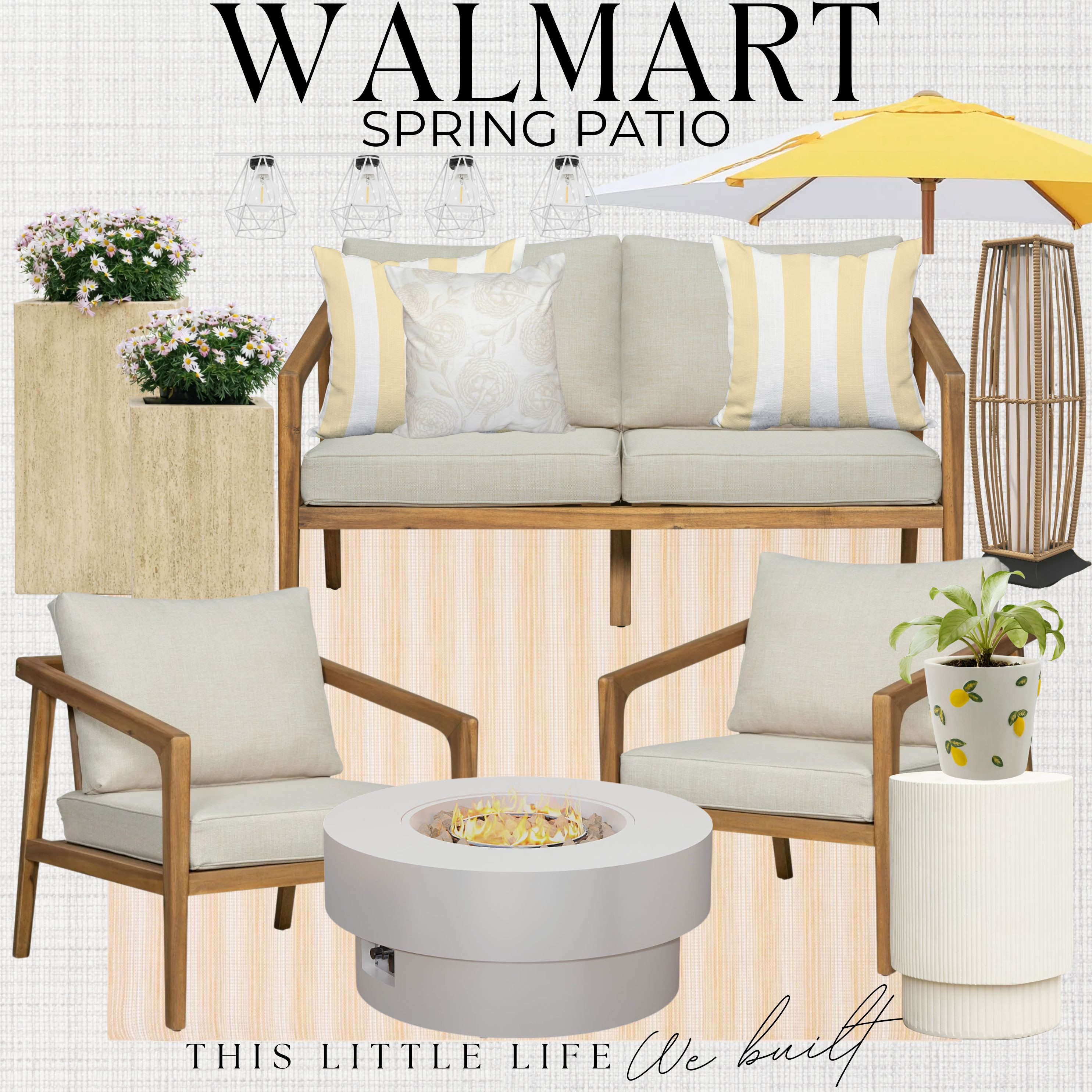 Spring Patio Decor from Walmart!
Walmart Home / Walmart Spring / Neutral Outdoor Sectionals / Linen or Canvas Cushions / Teak Outdoor Furniture / Light Wood Dining Sets / Wicker Lounge Chairs / Rope Accent Chairs / Stone or Concrete Side Tables / Neutral Outdoor Rugs / Weather-Resistant Throw Pillows / Ceramic Outdoor Planters / Faux Greenery in Neutral Pots / Outdoor Coffee Tables / Minimalist Fire Pits / Lanterns with LED Candles / Solar Pathway Lights / Neutral Patio Umbrellas / Outdoor Poufs / Bench Seating / Outdoor Bar Carts / Sculptural Garden Stools / Neutral Bistro Sets / Wooden Planter Boxes / Outdoor Floor Cushions / Soft Outdoor Throws / Modern Organic Outdoor Accents 

 #LTKSeasonal #LTKHome