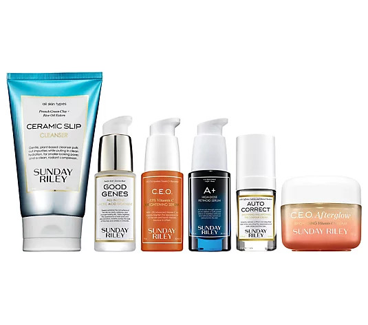 Sunday Riley Grand Collection 6-Piece Skincare Kit - QVC.com | QVC