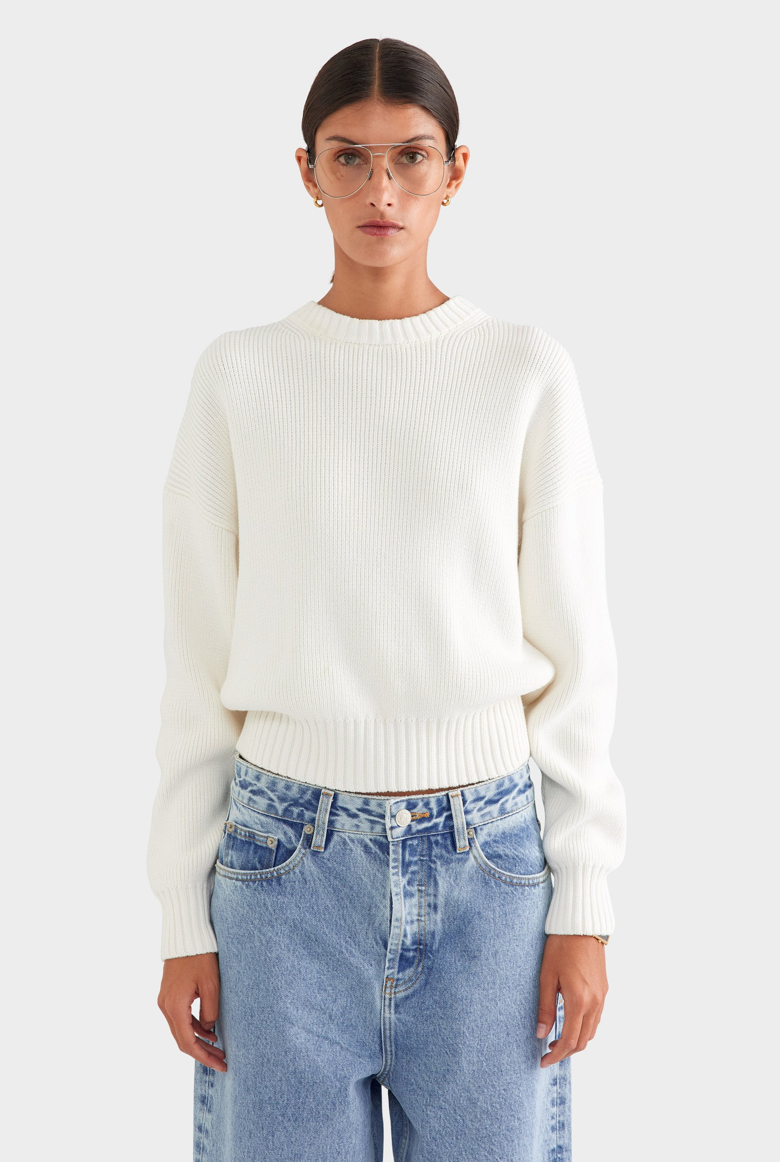 Cotton Knit Sweater | Venroy AU