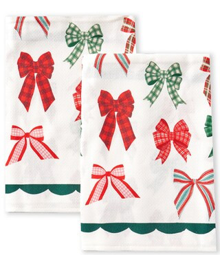Southern Living Christmas Collection Bow Kitchen Towel Set | Dillard's | Dillard's