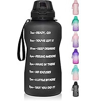 1 Gallon Water Bottle with Time Marker & Straw - 128 oz BPA Free Large Motivational Sports Water Bot | Amazon (US)