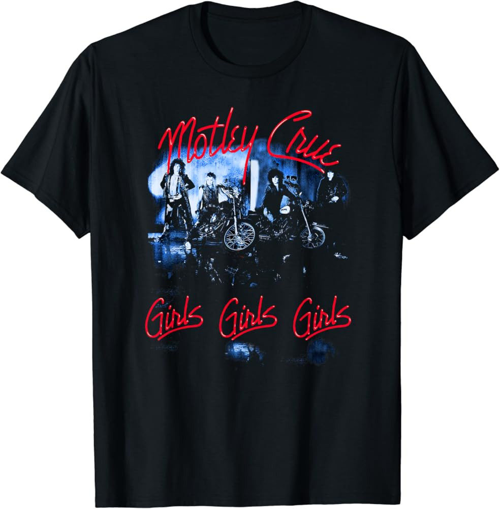 Mötley Crüe - Girls Girls Girls Tracklist T-Shirt | Amazon (US)