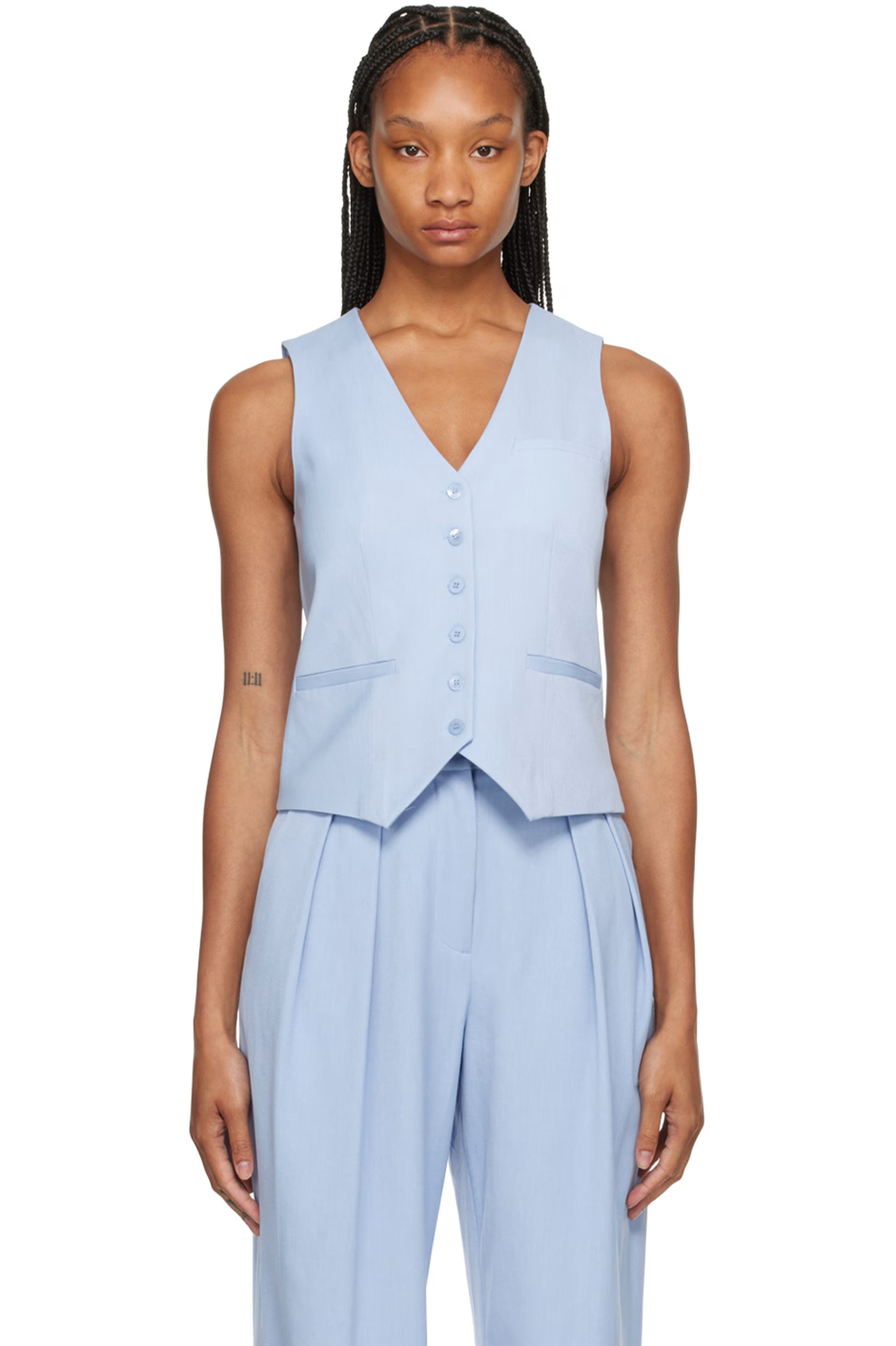 Blue Brett Vest | SSENSE