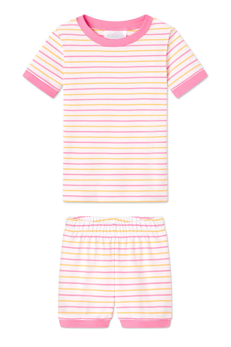 Kids Shorts Set in Sherbet Stripe | Lake Pajamas