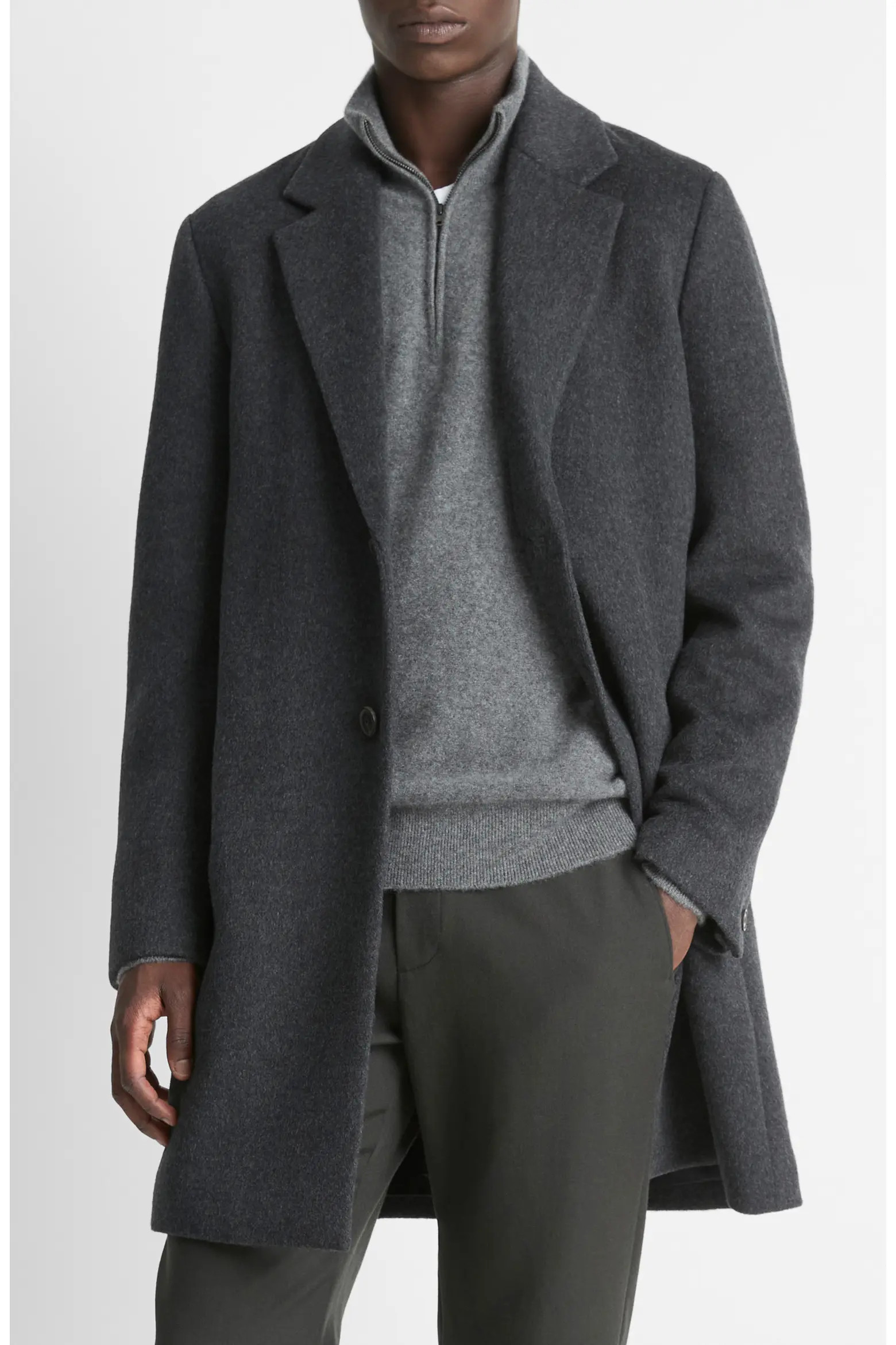 Vince Classic Wool Blend Coat (Men) | Nordstrom | Nordstrom