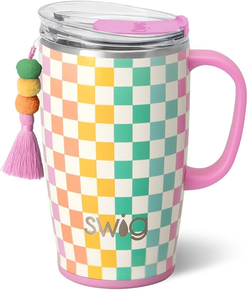 Swig Life 18oz Travel Mug, Insulated Tumbler with Handle and Lid, Cup Holder Friendly, Dishwasher... | Amazon (US)