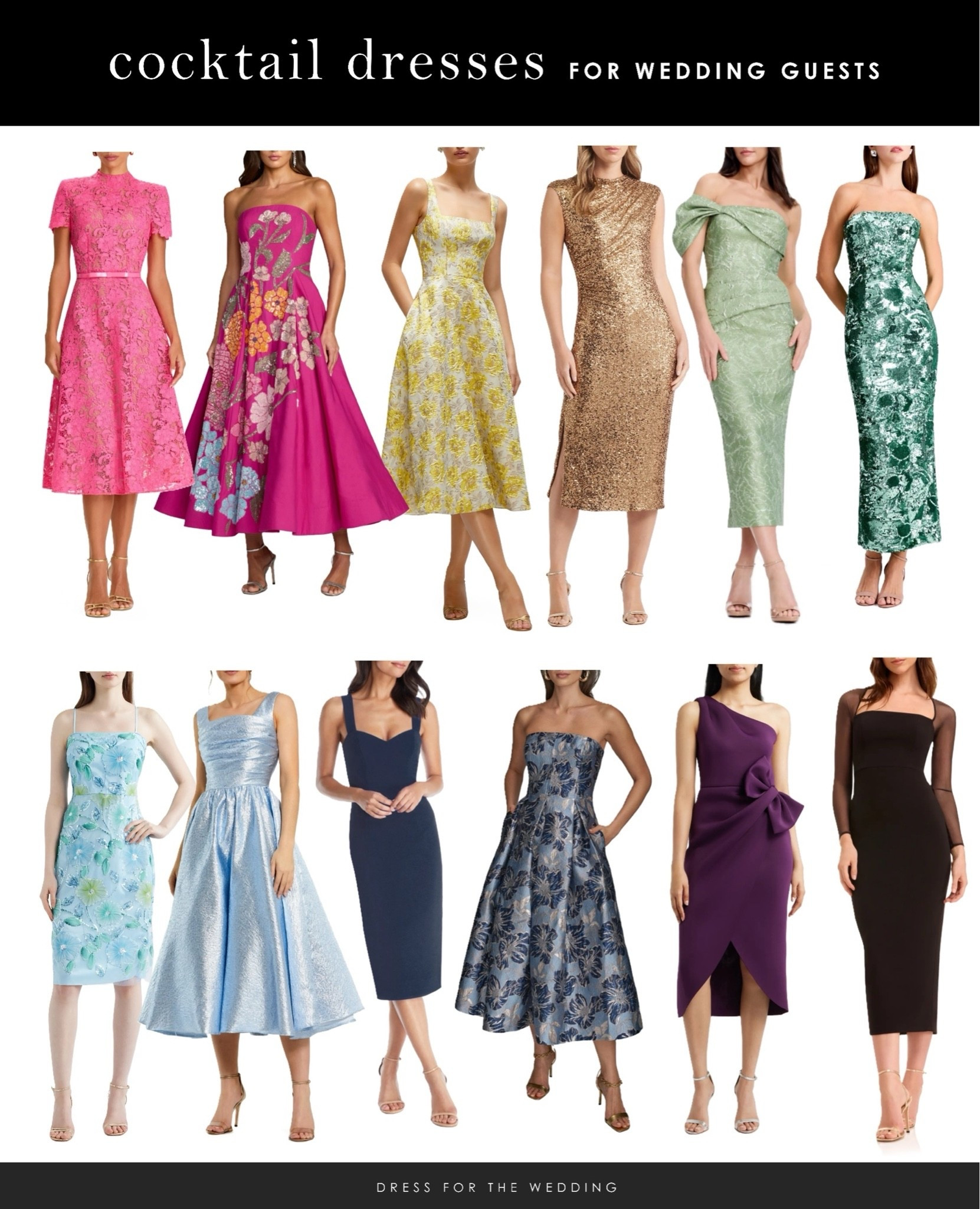 Cocktail dresses for wedding guests. Tea length, midis length, cocktail length dresses. Sequin strapless dresses. Cocktail dresses for a wedding guest. Party dresses. Engaged, planning a wedding or attending several weddings? Dress for the Wedding is a curated wedding shopping site. Follow us on the LIKEtoKNOW.it shopping app to get the product details for this look plus sale alerts on wedding attire, cute dresses under $100, ideas for wedding guest outfits, plus wedding decor and gift ideas!

#LTKgrwm #LTKootd #LTKWedding

#LTKgrwm #LTKootd #LTKWedding