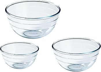 Ôcuisine® Bowl Glass Round Mixing & Prep Bowls | Extreme Resistance | Oven Safe - Freezer Safe ... | Amazon (UK)