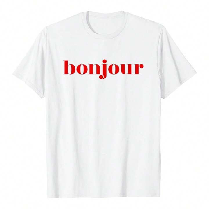Bonjour - French Lover Gift T-Shirt | SHEIN