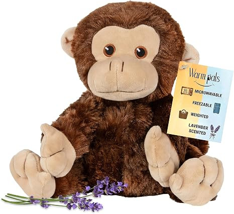 Warm Pals Marvin the Monkey, Microwavable Weighted Plush, Heated for Warmth | Cute, Soft, Cozy To... | Amazon (US)