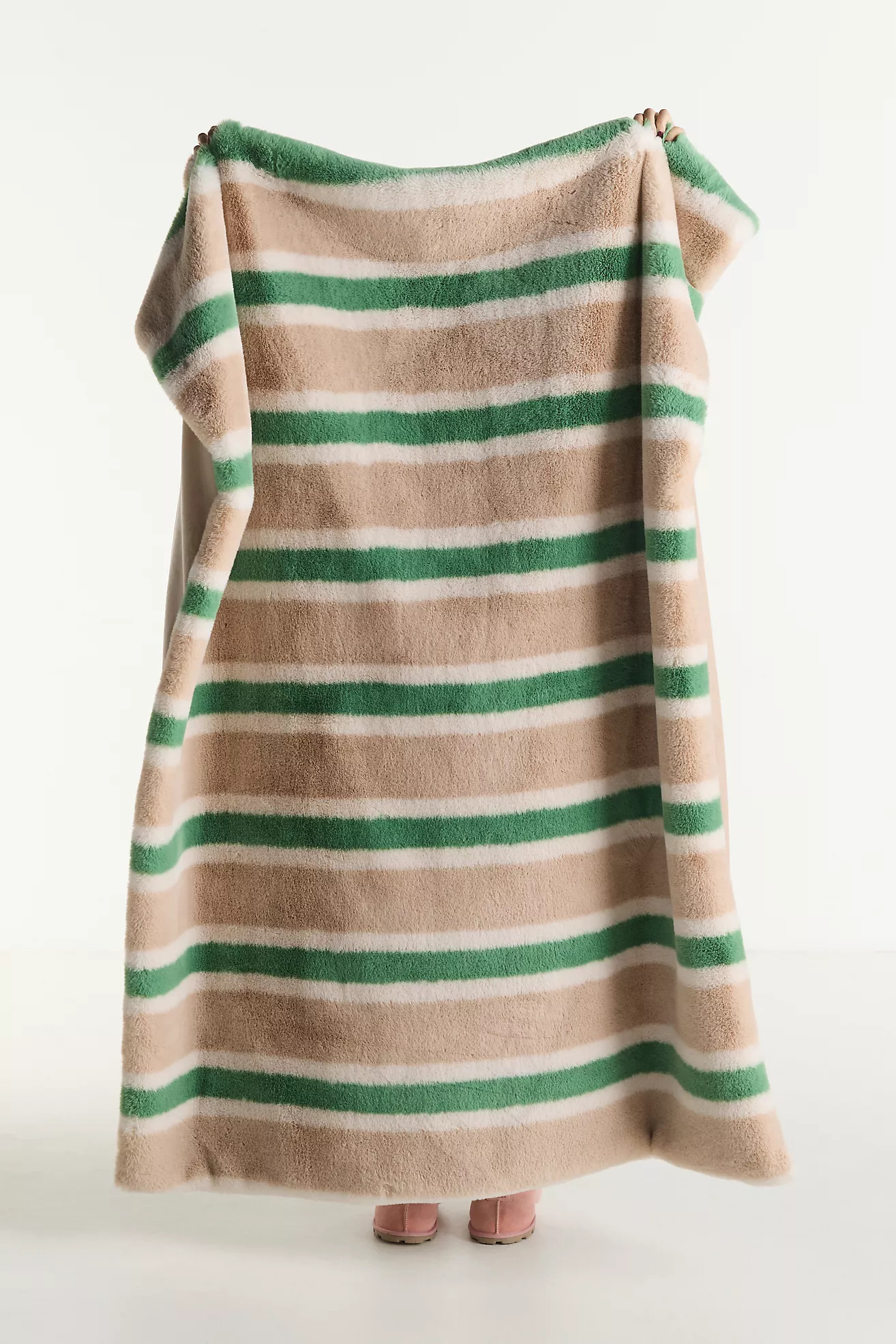 Maeve Printed Faux Fur Throw Blanket | Anthropologie (US)