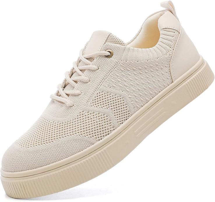 YETIER Women Platform Walking Sneakers Breathable Lace Up Casual Fashion Tennis Shoes Comfortable... | Amazon (US)